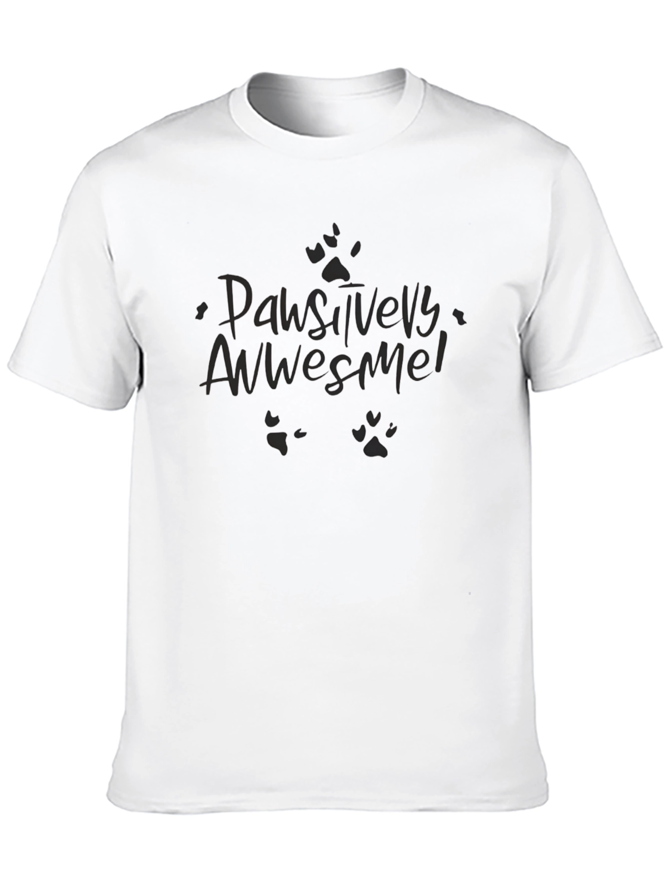 Pawsitively Awesome Black T-Shirt