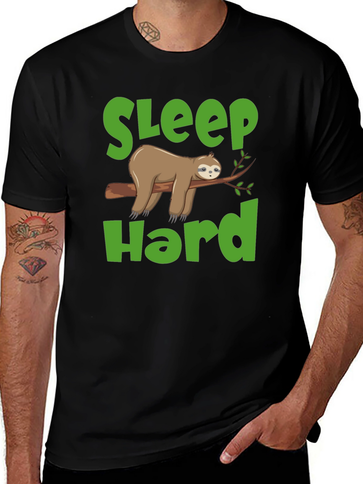 Sleep Hard Sloth Graphic T-Shirt