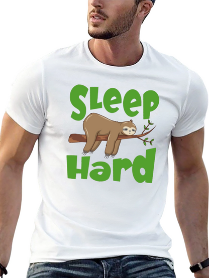 Sleep Hard Sloth Graphic T-Shirt