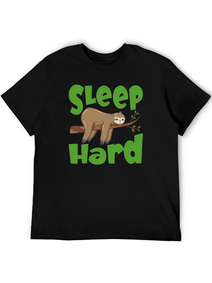 Sleep Hard Sloth Graphic T-Shirt