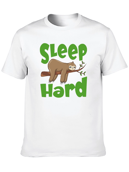 Sleep Hard Sloth Graphic T-Shirt