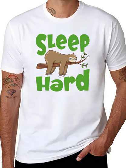 Sleep Hard Sloth Graphic T-Shirt
