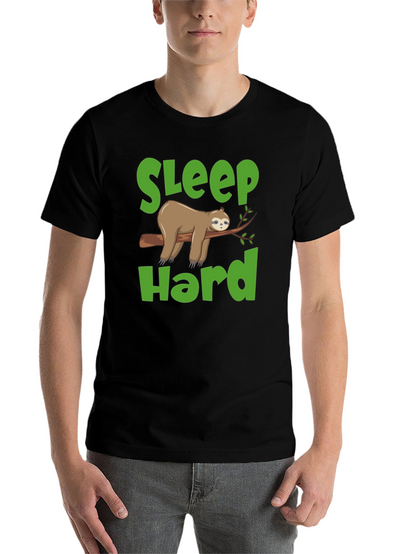 Sleep Hard Sloth Graphic T-Shirt