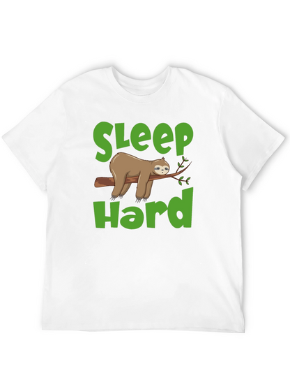 Sleep Hard Sloth Graphic T-Shirt