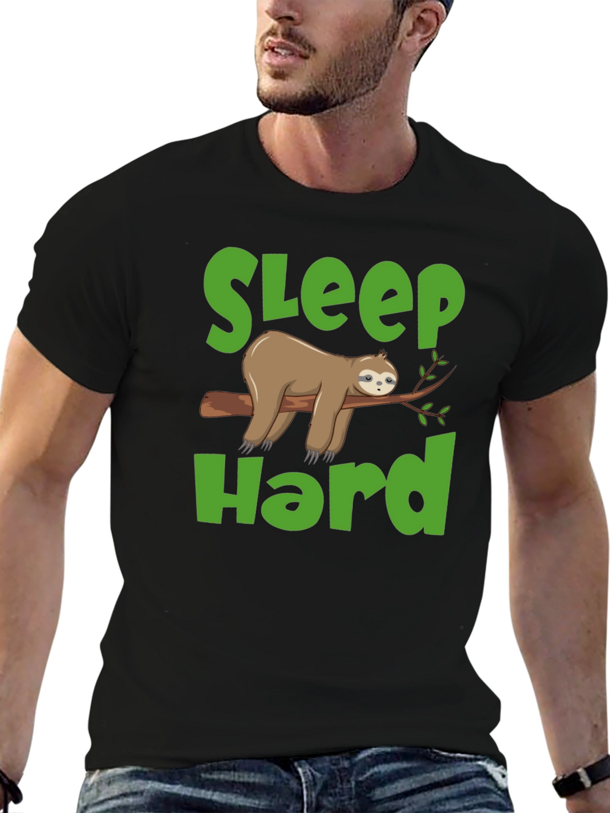 Sleep Hard Sloth Graphic T-Shirt