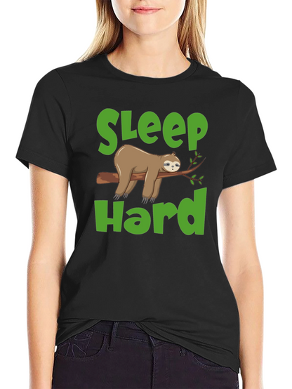 Sleep Hard Sloth Graphic T-Shirt