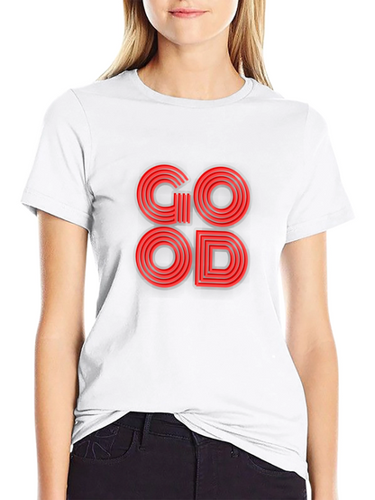 Stylish GOOD Graphic Print T-Shirt - Trendy & Cool