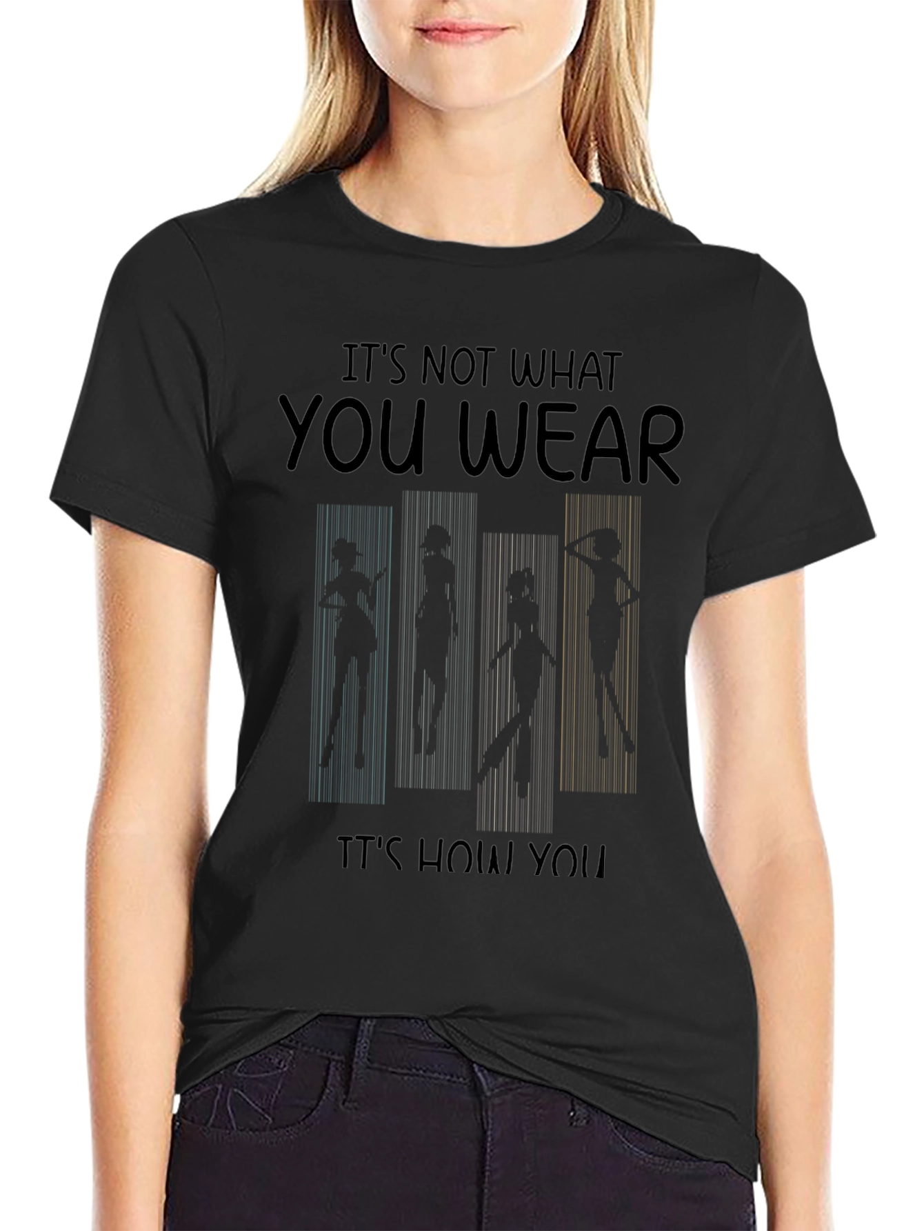 Dance Silhouette Graphic T-Shirt - Fashionable Tee