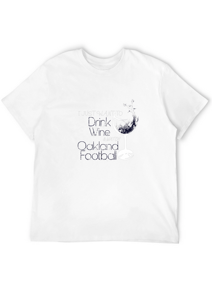 Wine & Football Black T-Shirt