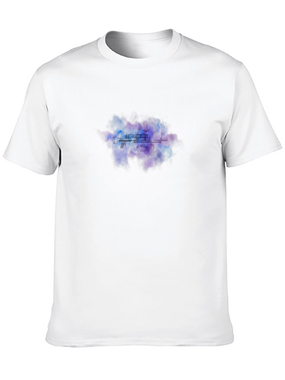 Abstract Urban T-Shirt - Mens Black Crew Neck