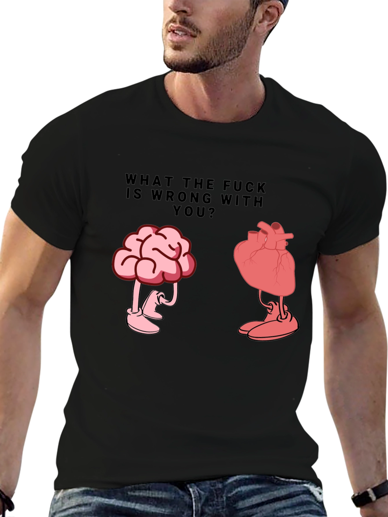WTF Wrong With You Brain and Heart T-Shirt