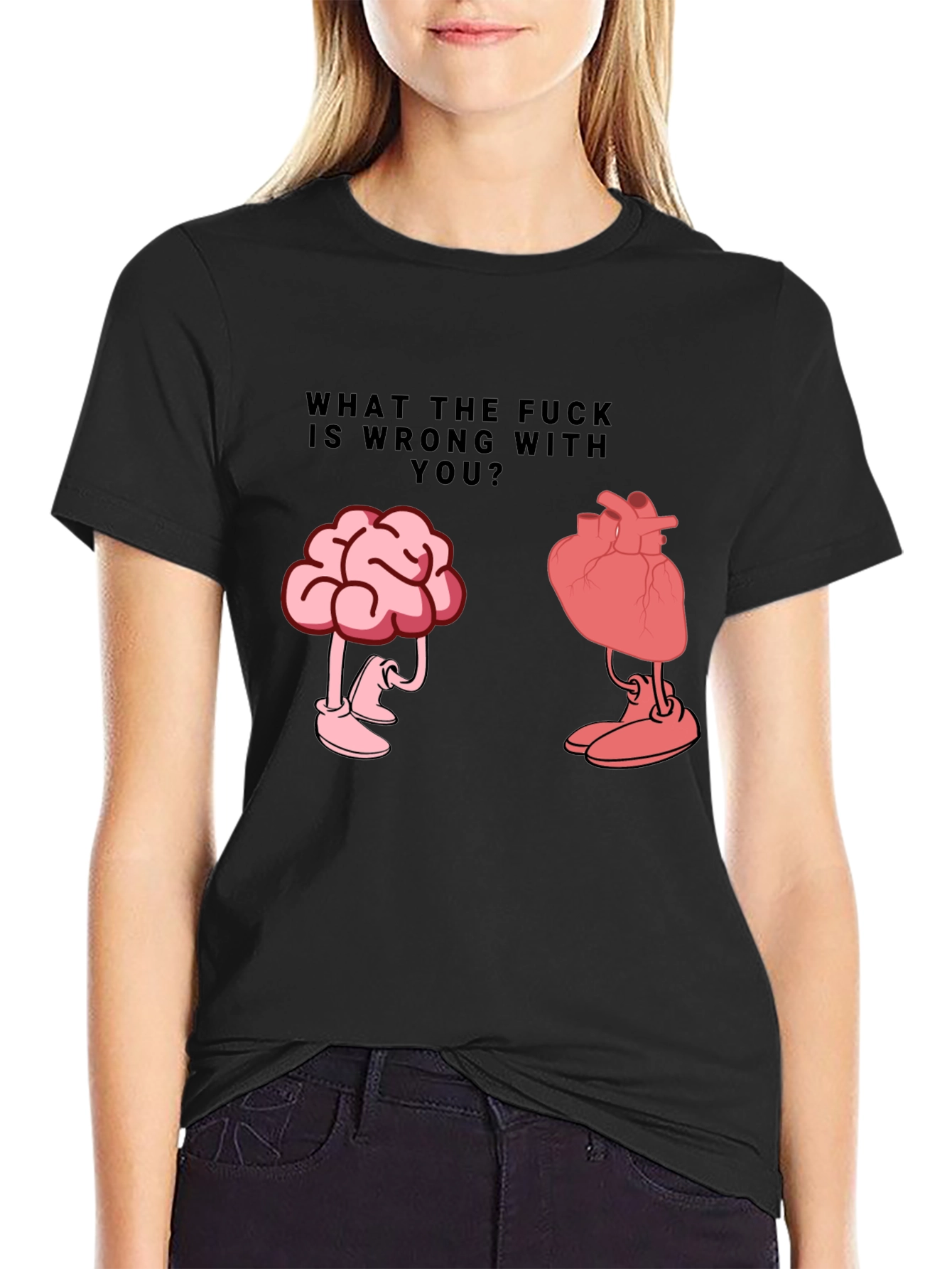 WTF Wrong With You Brain and Heart T-Shirt