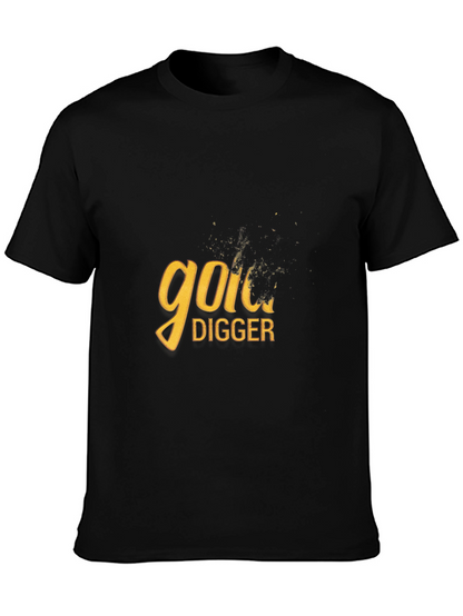 Gold Digger Graphic Tee - Black Cotton Blend