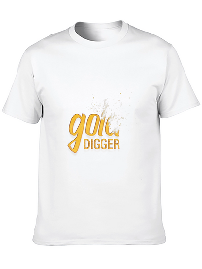 Gold Digger Graphic Tee - Black Cotton Blend