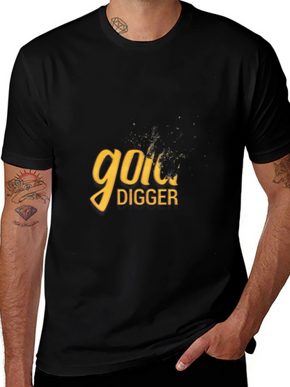 Gold Digger Graphic Tee - Black Cotton Blend