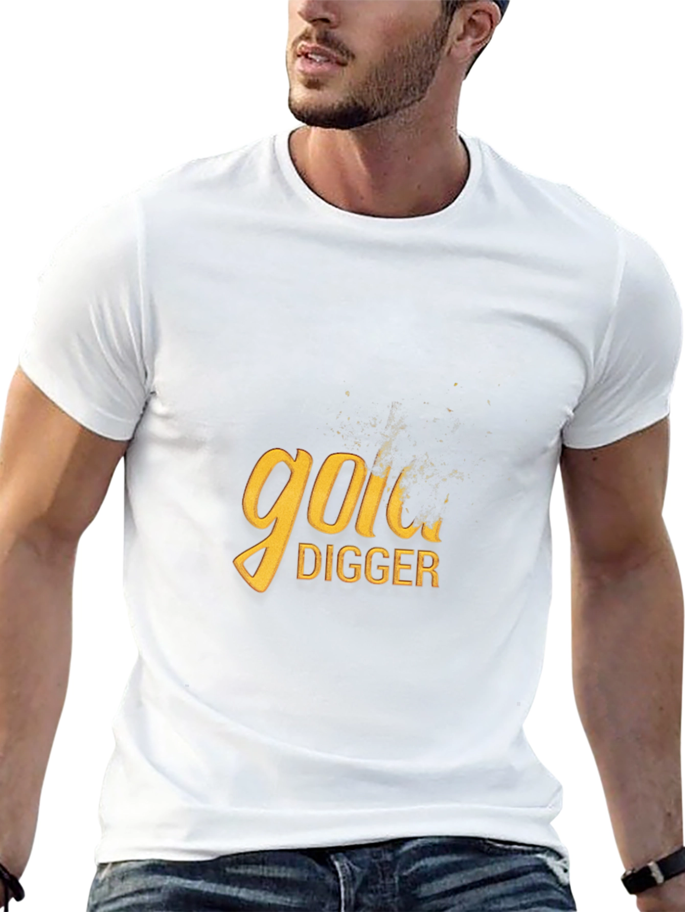 Gold Digger Graphic Tee - Black Cotton Blend