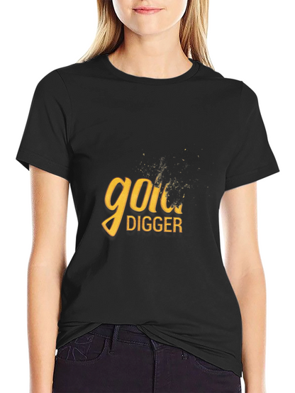 Gold Digger Graphic Tee - Black Cotton Blend