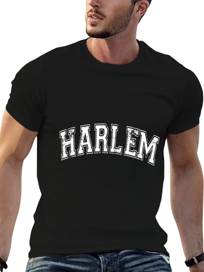 Harlem Graphic Tee - Classic Black Cotton T-Shirt