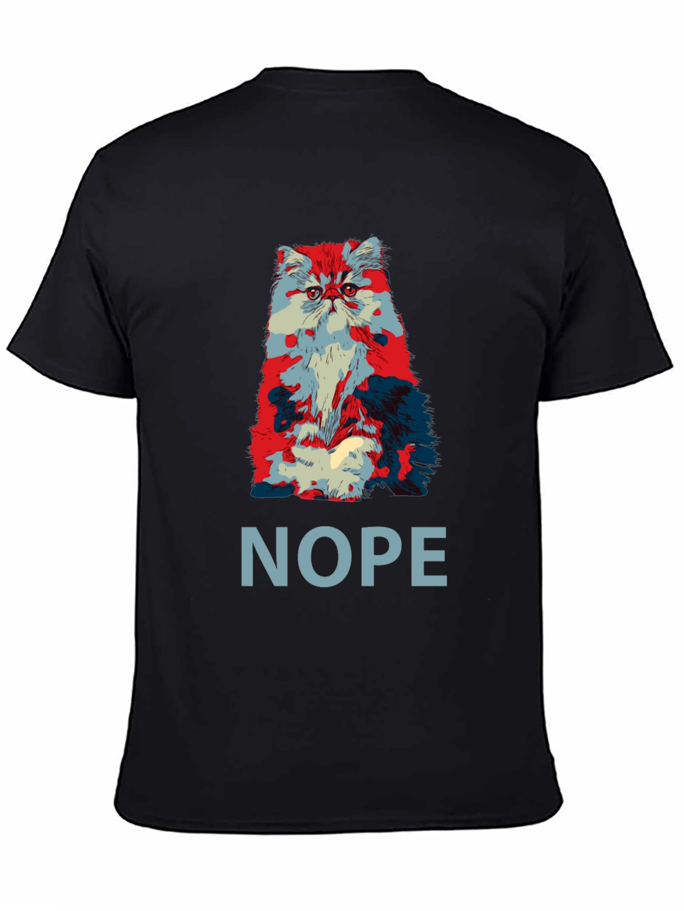 Nope Cat Graphic T-Shirt - Unisex Crew Neck Tee