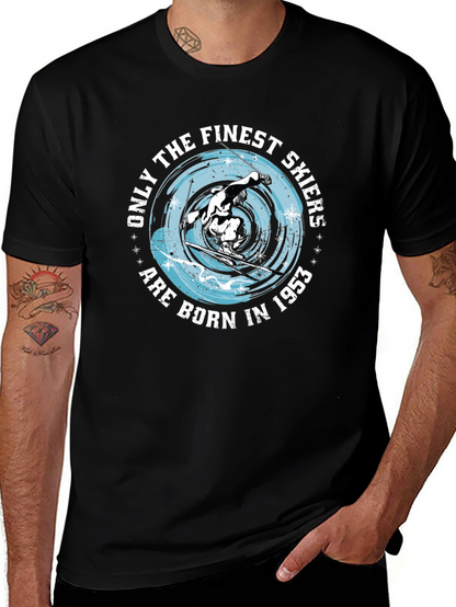 Finest Skiers Born in 1953 Black T-Shirt
