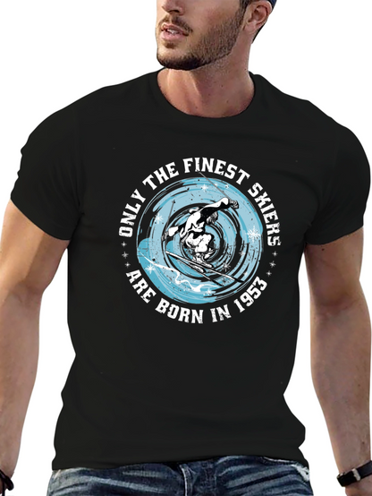 Finest Skiers Born in 1953 Black T-Shirt