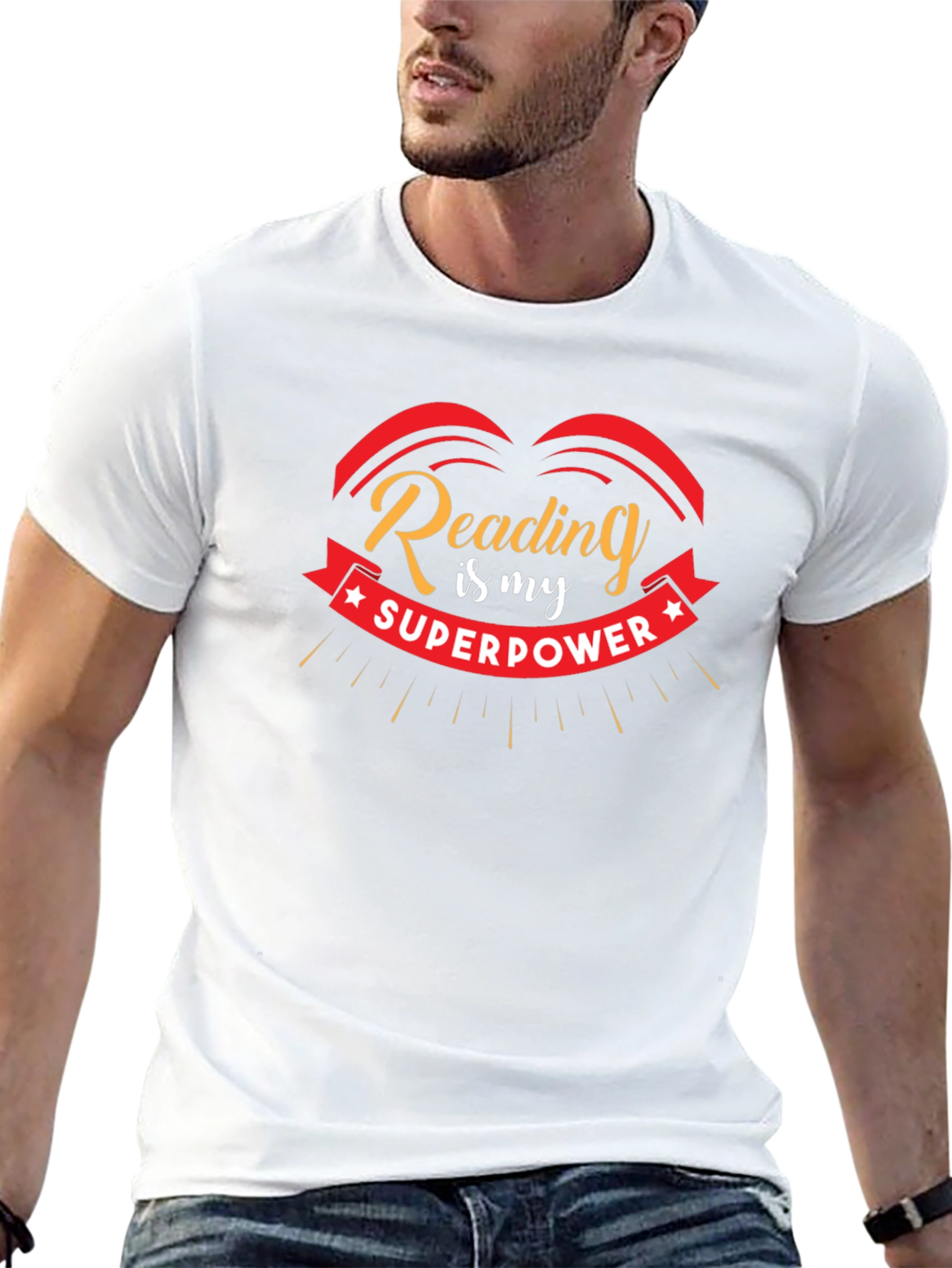 Reading is my Superpower Black T-Shirt
