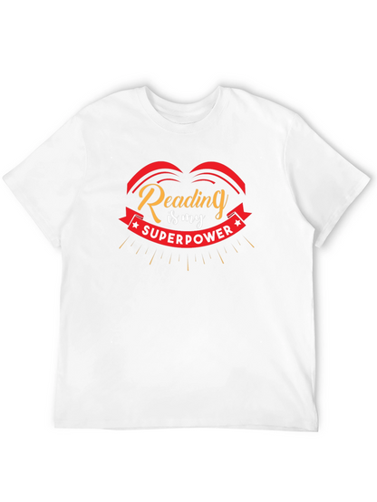 Reading is my Superpower Black T-Shirt