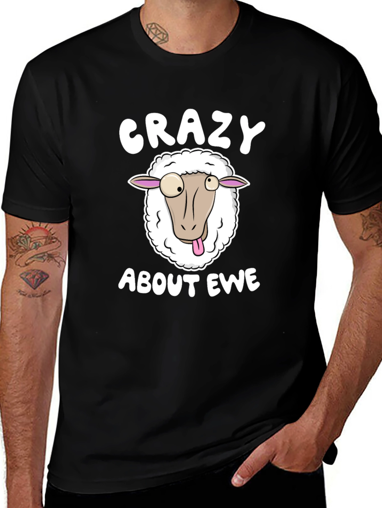 Crazy About Ewe T-Shirt Funny Sheep Tee