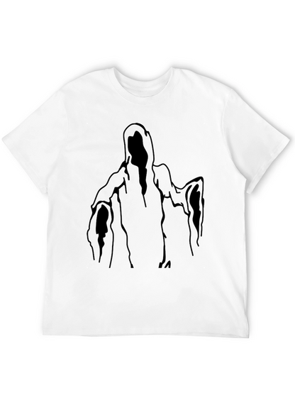 Black Ghost Graphic T-Shirt - Halloween Style