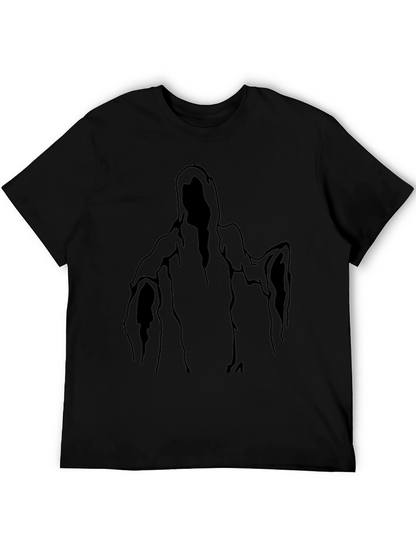 Black Ghost Graphic T-Shirt - Halloween Style