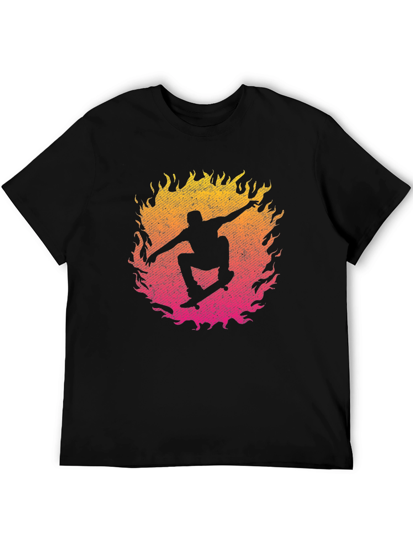 Skateboarder Fire Graphic T-Shirt