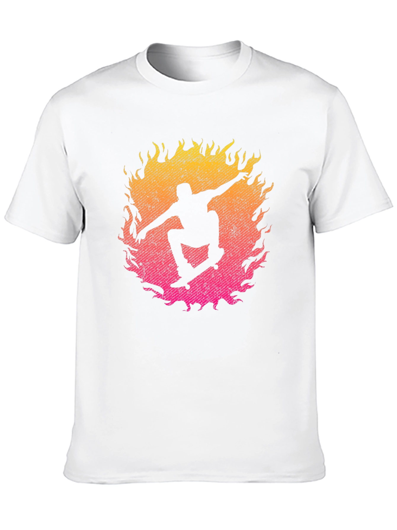 Skateboarder Fire Graphic T-Shirt