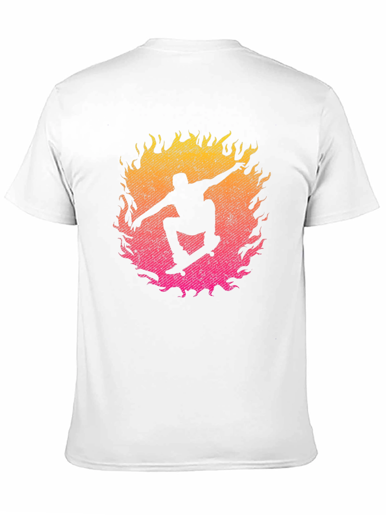 Skateboarder Fire Graphic T-Shirt
