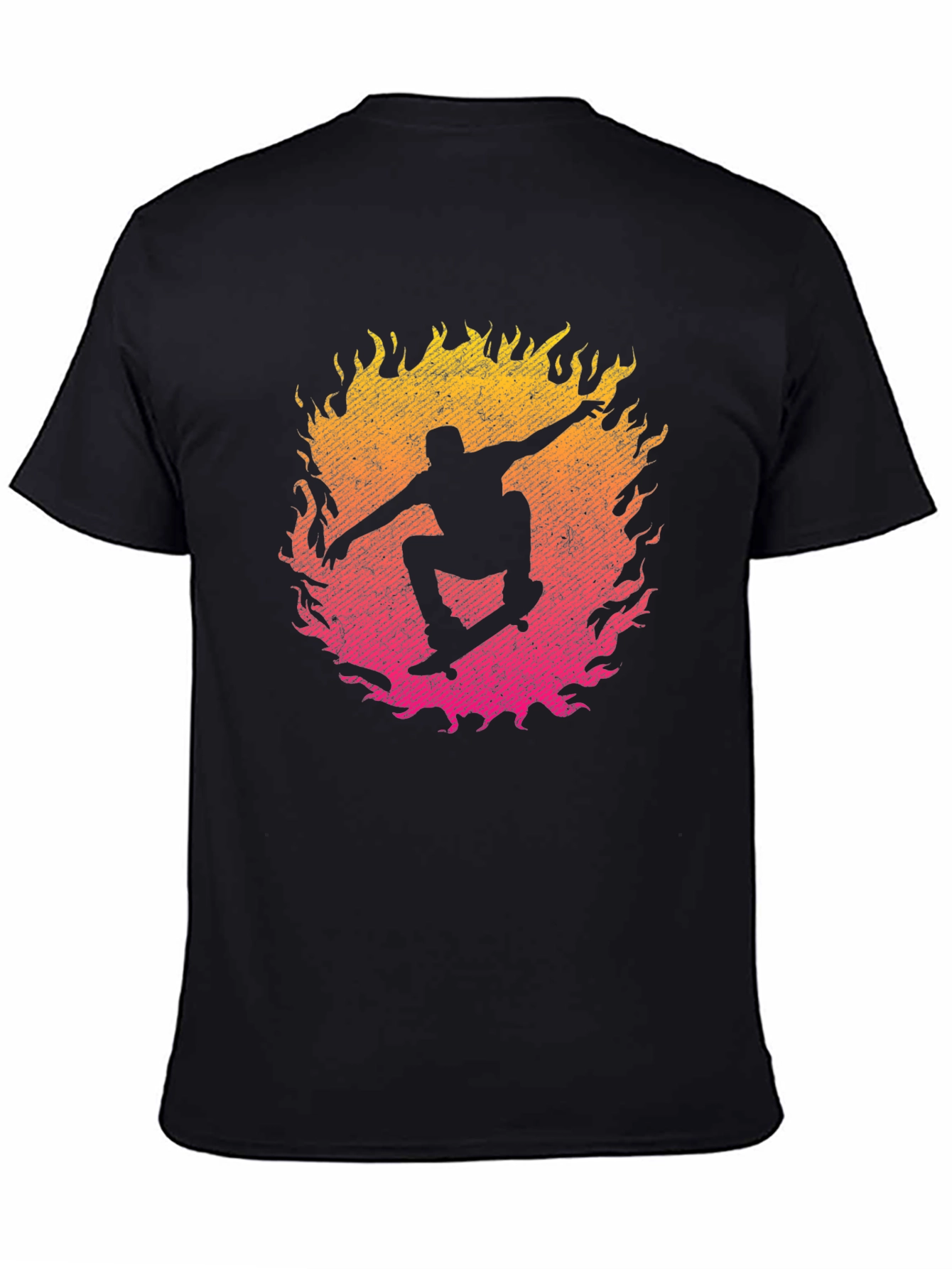 Skateboarder Fire Graphic T-Shirt