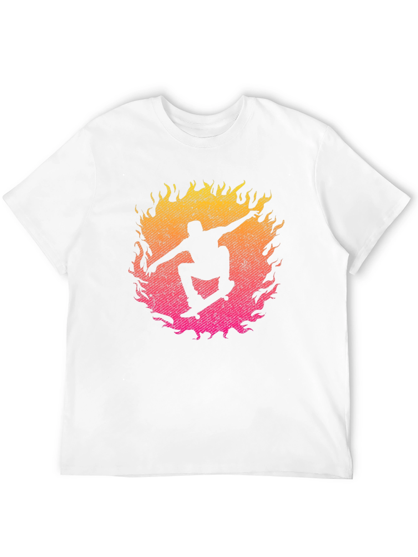 Skateboarder Fire Graphic T-Shirt