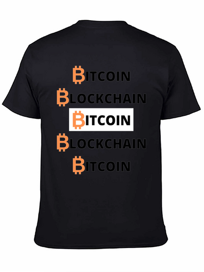 Bitcoin Blockchain Graphic Tee - Crypto Enthusiast Shirt
