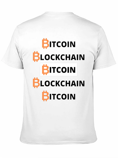 Bitcoin Blockchain Graphic Tee - Crypto Enthusiast Shirt