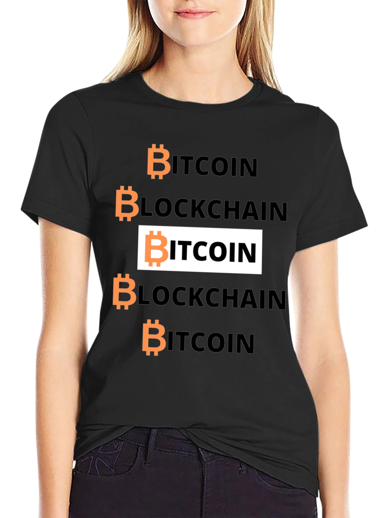 Bitcoin Blockchain Graphic Tee - Crypto Enthusiast Shirt