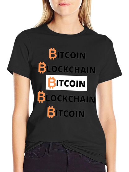 Bitcoin Blockchain Graphic Tee - Crypto Enthusiast Shirt