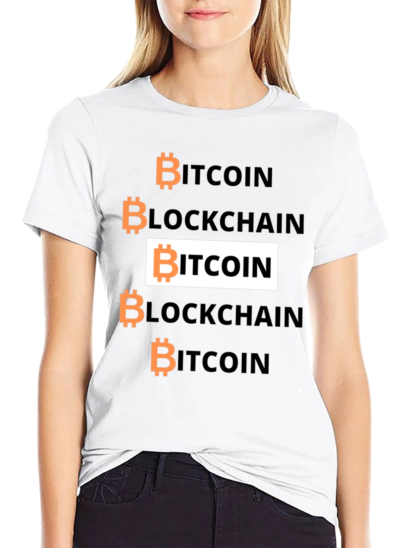 Bitcoin Blockchain Graphic Tee - Crypto Enthusiast Shirt