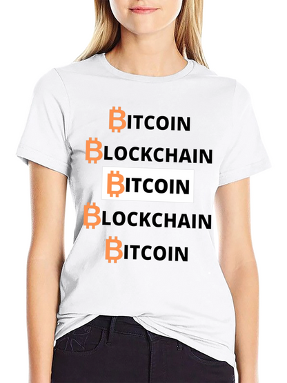Bitcoin Blockchain Graphic Tee - Crypto Enthusiast Shirt