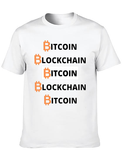 Bitcoin Blockchain Graphic Tee - Crypto Enthusiast Shirt