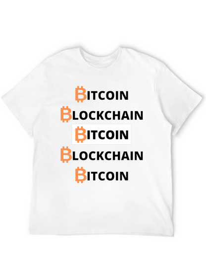 Bitcoin Blockchain Graphic Tee - Crypto Enthusiast Shirt