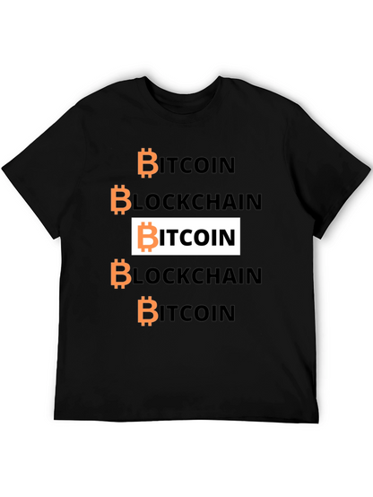 Bitcoin Blockchain Graphic Tee - Crypto Enthusiast Shirt