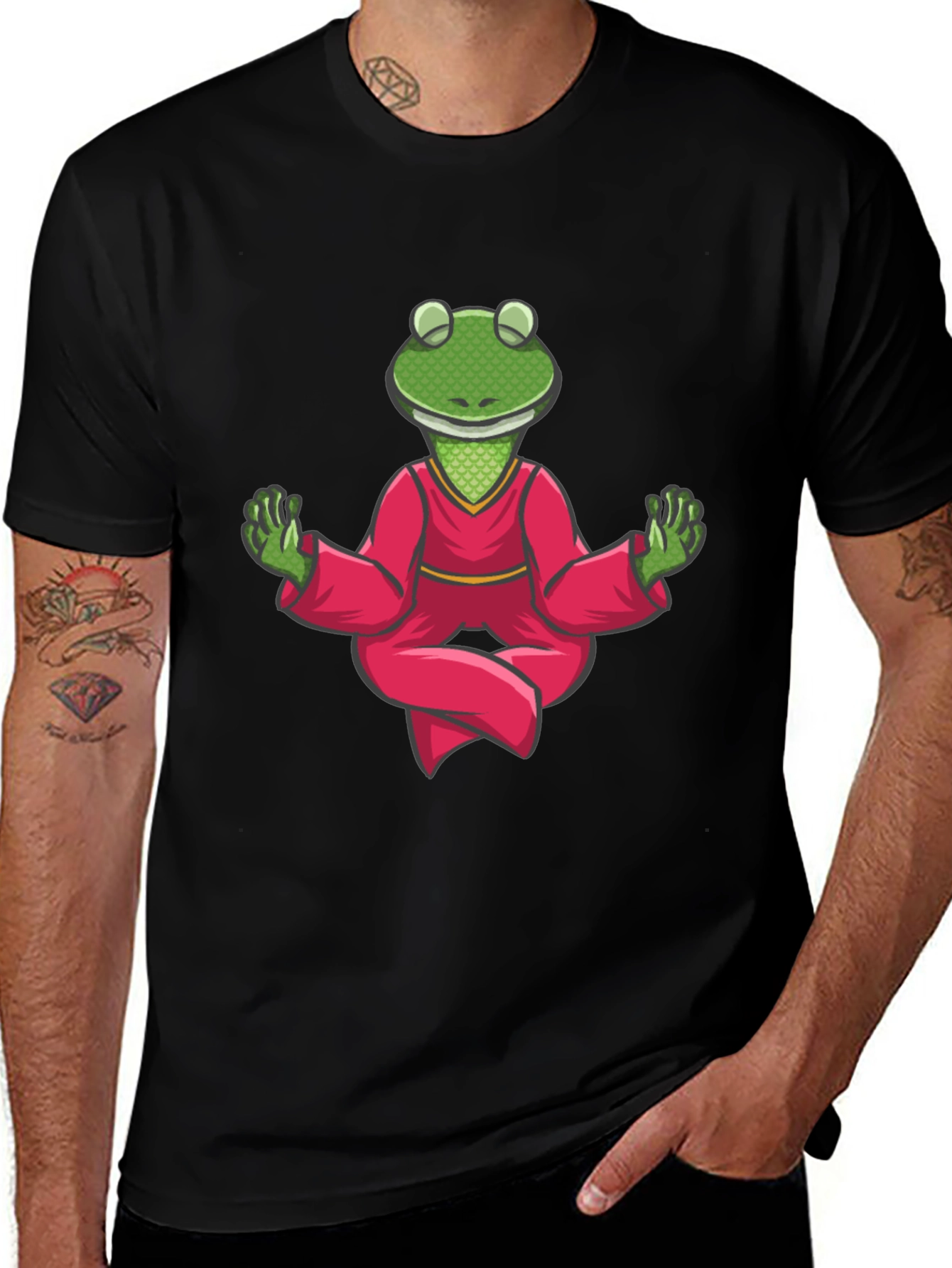 Meditating Frog T-Shirt - Zen Animal Tee