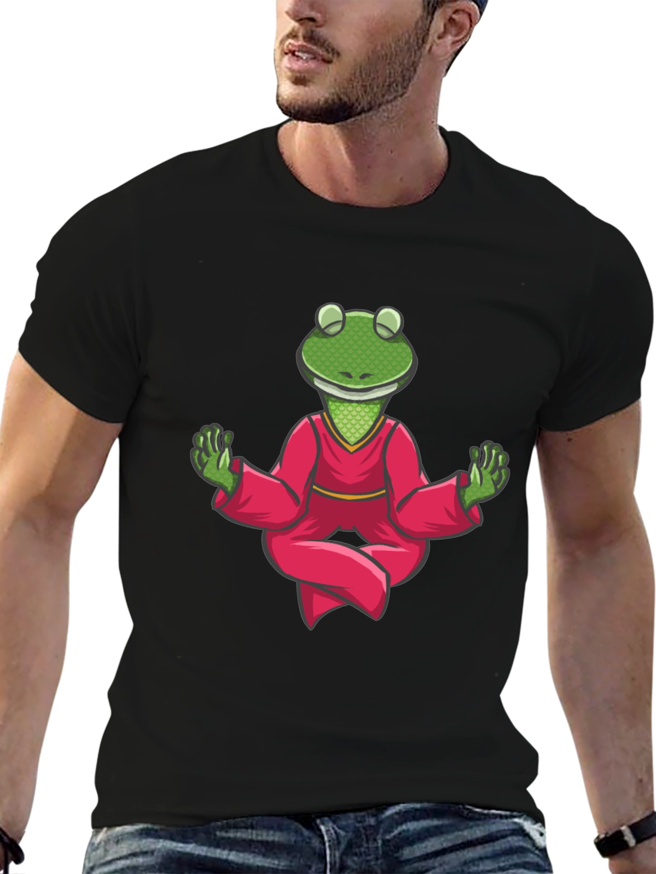 Meditating Frog T-Shirt - Zen Animal Tee