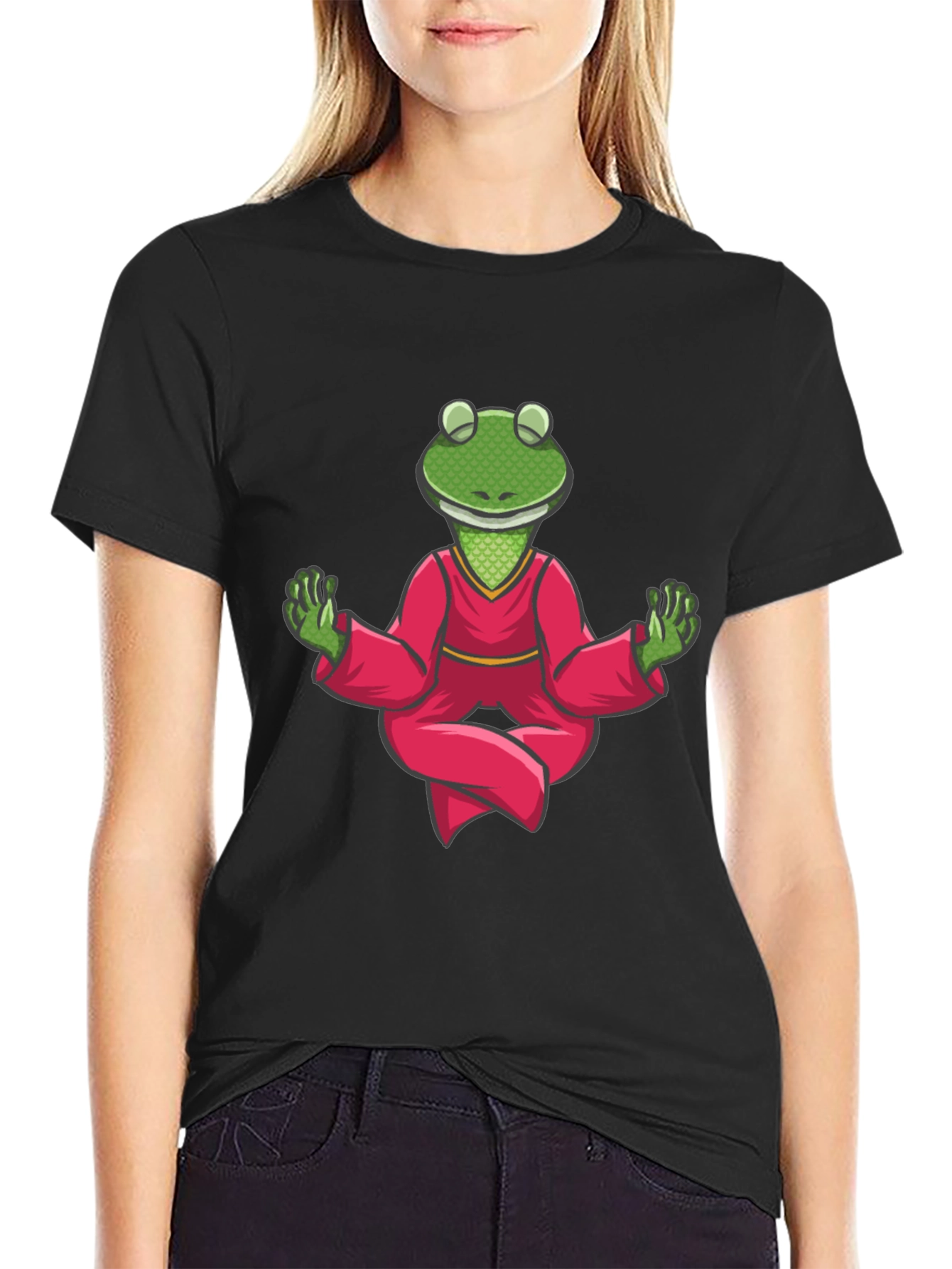 Meditating Frog T-Shirt - Zen Animal Tee