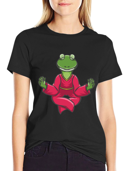Meditating Frog T-Shirt - Zen Animal Tee