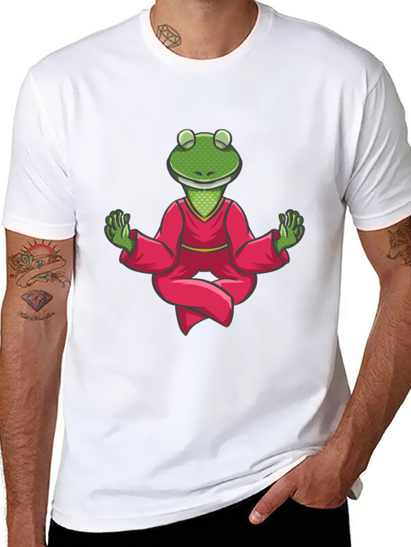 Meditating Frog T-Shirt - Zen Animal Tee