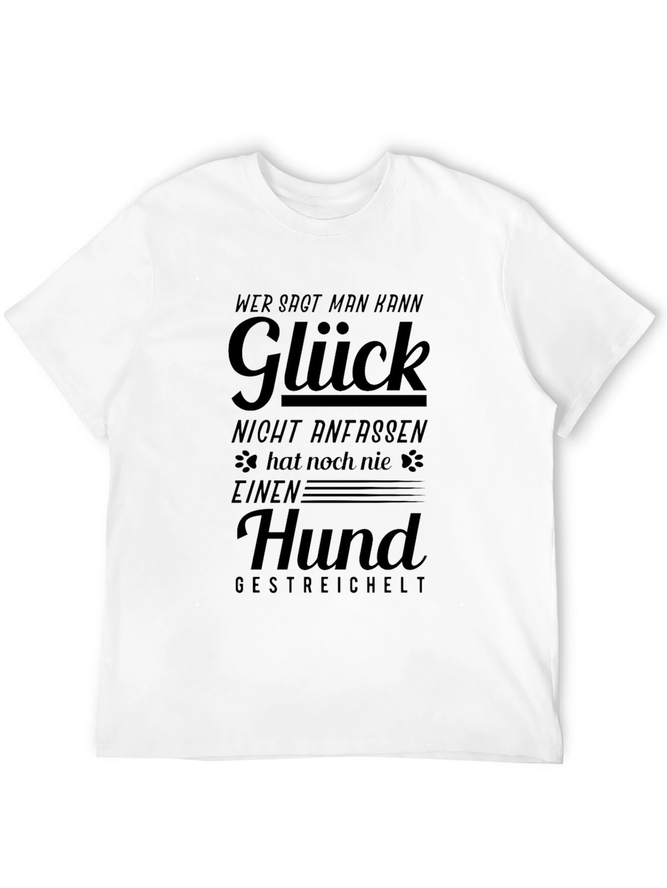Glück Hund Black Graphic Tee